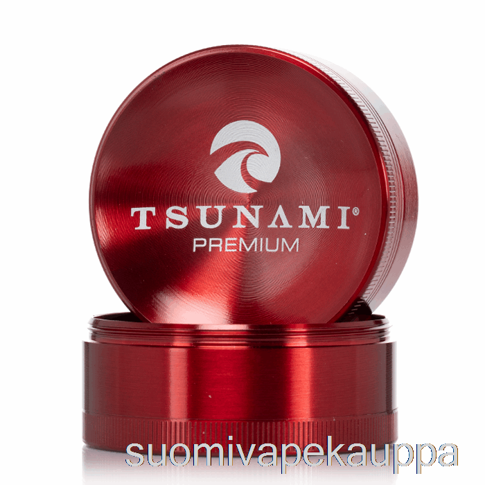 Vape Nesteet Tsunami 2,4 Tuuman 4-osainen Upotettu Ylähiomakone Punainen (63 Mm)